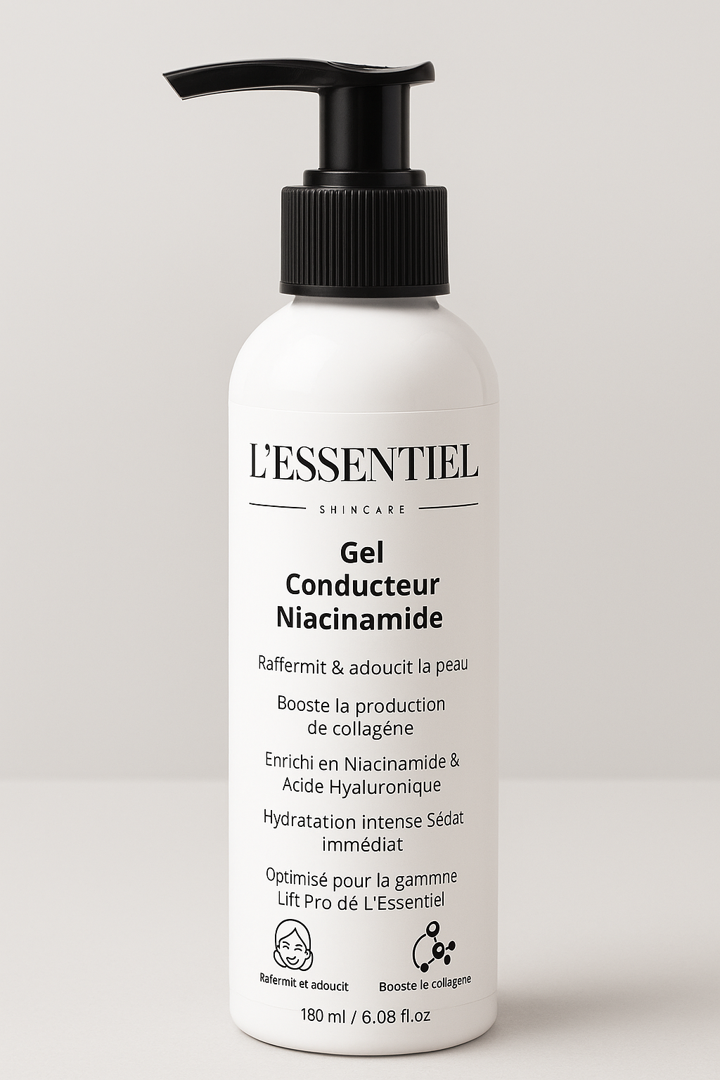Gel Conducteur Niacinamide & Acide Hyaluronique – Spécial LiftPro, Formule Médicale Française